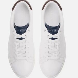 Ted Baker White and Brown Men's Sneakers SIZE 8.5